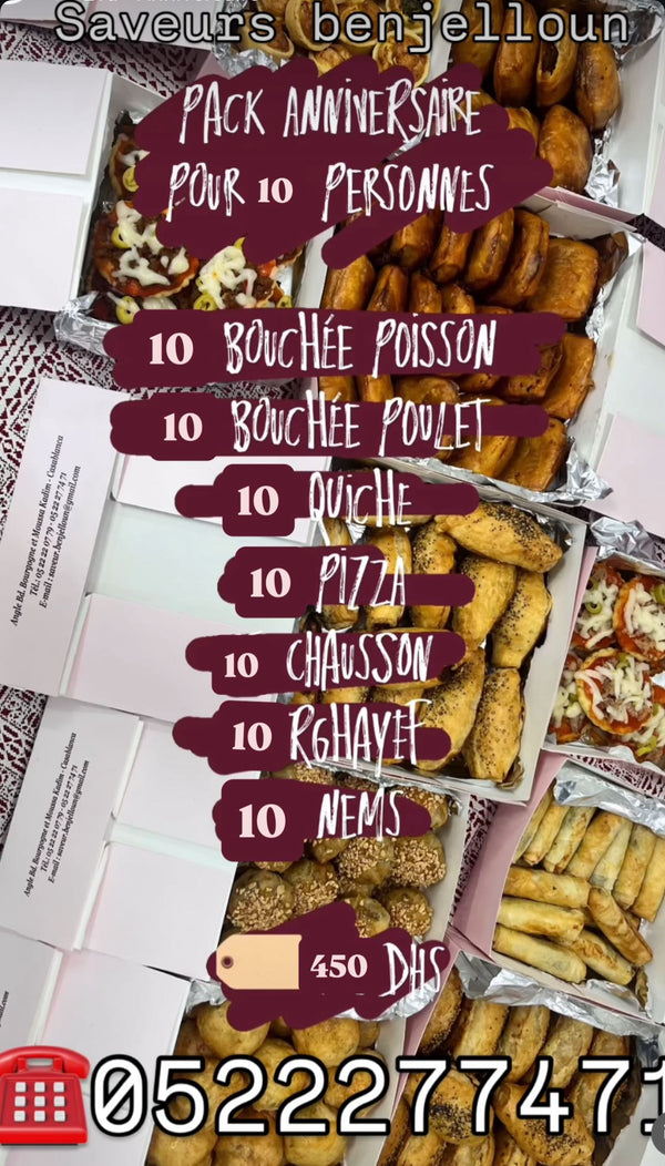 Pack salés 10 personnes